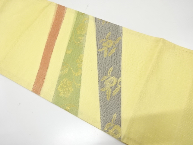 JAPANESE FUKURO OBI / WOVEN DIAGONAL STRIPE